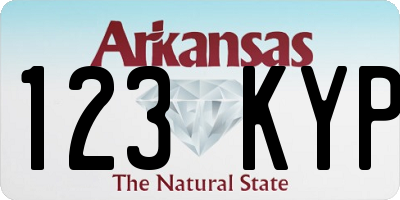 AR license plate 123KYP