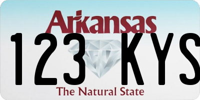 AR license plate 123KYS