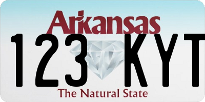 AR license plate 123KYT