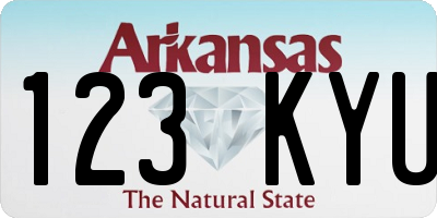 AR license plate 123KYU