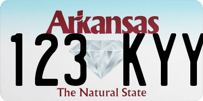 AR license plate 123KYY