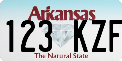 AR license plate 123KZF