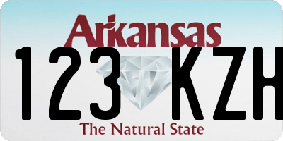 AR license plate 123KZH