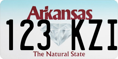 AR license plate 123KZI