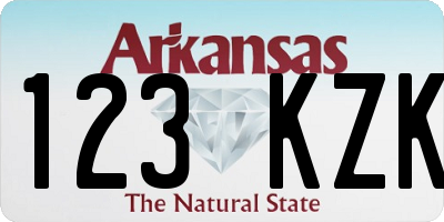 AR license plate 123KZK