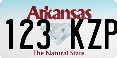 AR license plate 123KZP