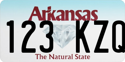 AR license plate 123KZQ