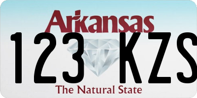 AR license plate 123KZS