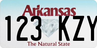 AR license plate 123KZY