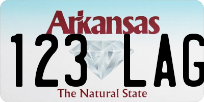 AR license plate 123LAG