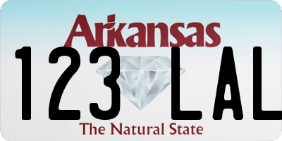 AR license plate 123LAL