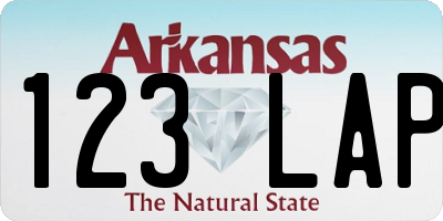 AR license plate 123LAP