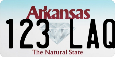 AR license plate 123LAQ