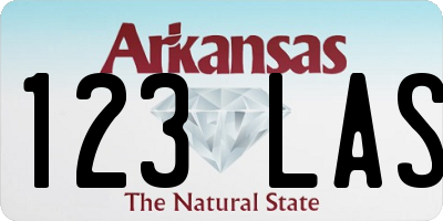 AR license plate 123LAS