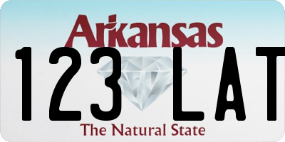 AR license plate 123LAT