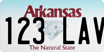 AR license plate 123LAV