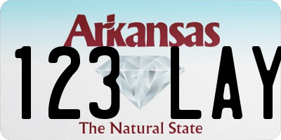 AR license plate 123LAY