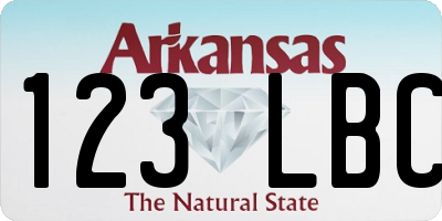 AR license plate 123LBC