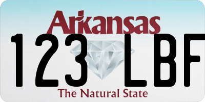 AR license plate 123LBF