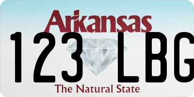 AR license plate 123LBG