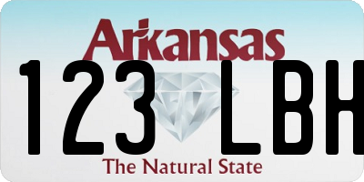 AR license plate 123LBH
