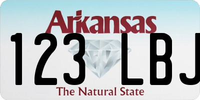 AR license plate 123LBJ
