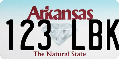 AR license plate 123LBK
