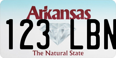 AR license plate 123LBN