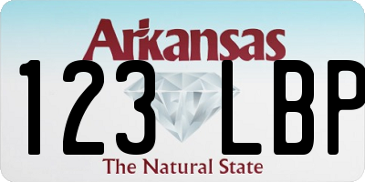AR license plate 123LBP