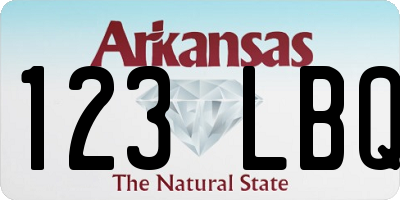 AR license plate 123LBQ