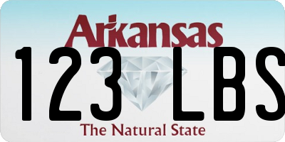 AR license plate 123LBS