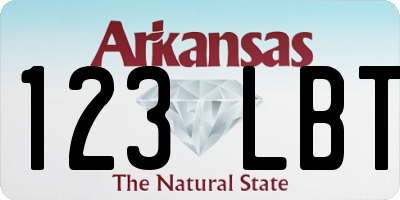 AR license plate 123LBT