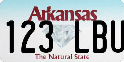 AR license plate 123LBU