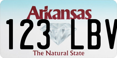 AR license plate 123LBV