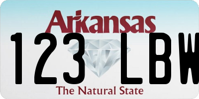 AR license plate 123LBW