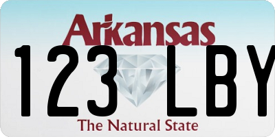 AR license plate 123LBY