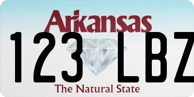 AR license plate 123LBZ