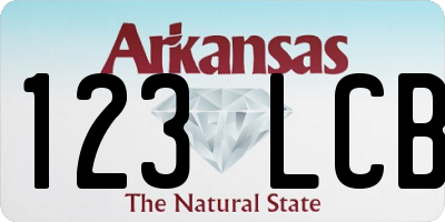 AR license plate 123LCB