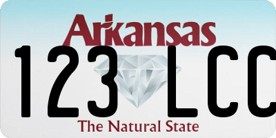 AR license plate 123LCC