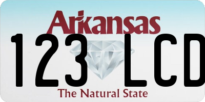 AR license plate 123LCD