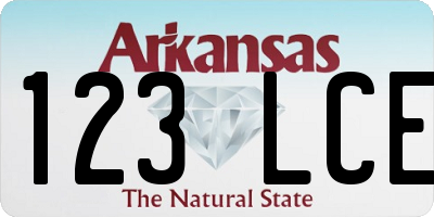 AR license plate 123LCE