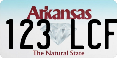 AR license plate 123LCF
