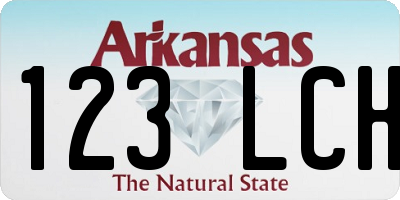 AR license plate 123LCH