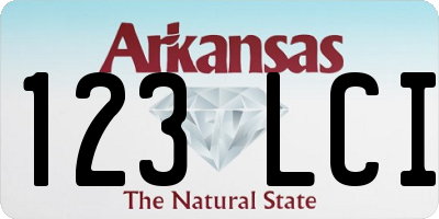 AR license plate 123LCI