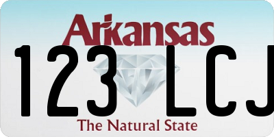AR license plate 123LCJ