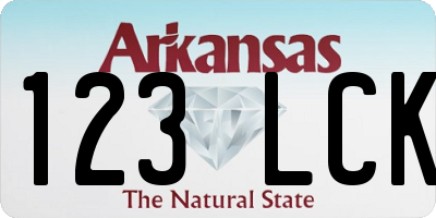 AR license plate 123LCK