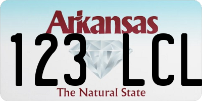 AR license plate 123LCL