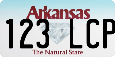 AR license plate 123LCP