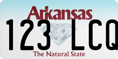 AR license plate 123LCQ
