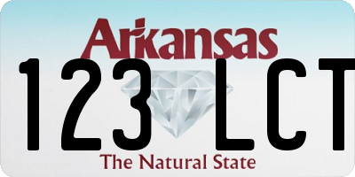 AR license plate 123LCT